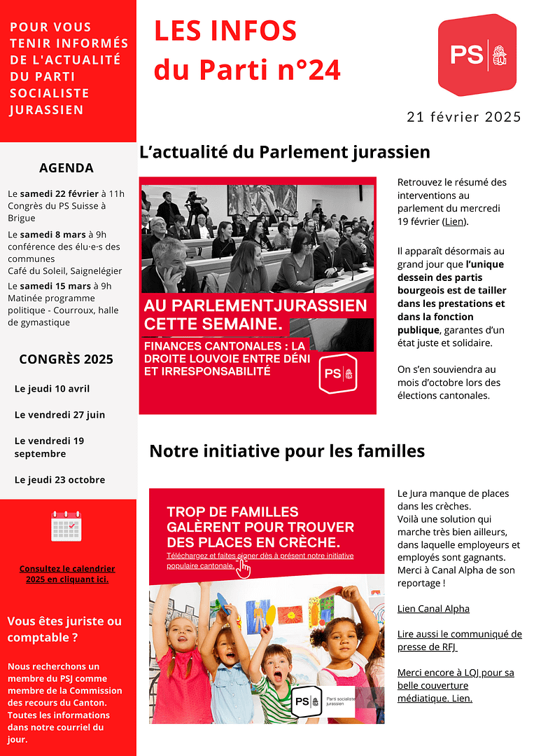 Infolettre n°24- 21 février 2025